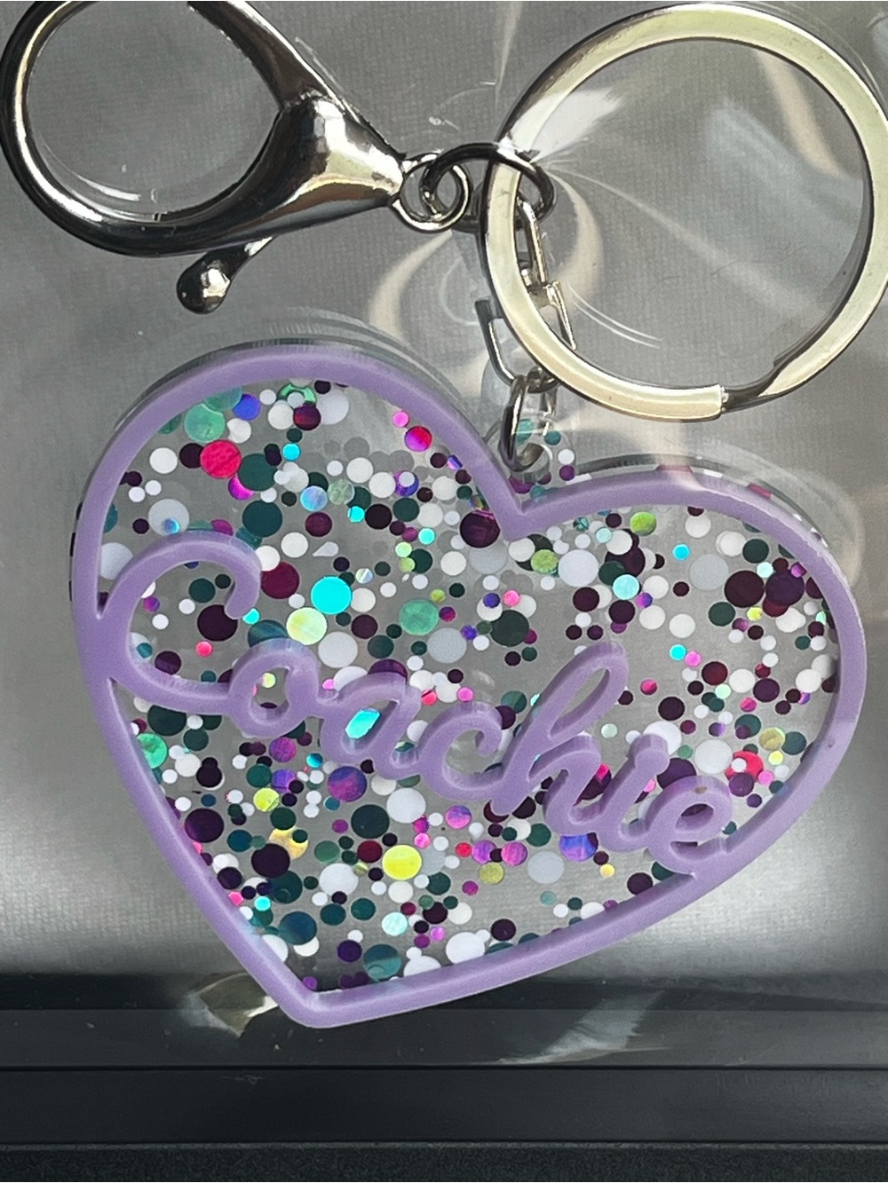 Coachie Lavender Confetti Bag Charm